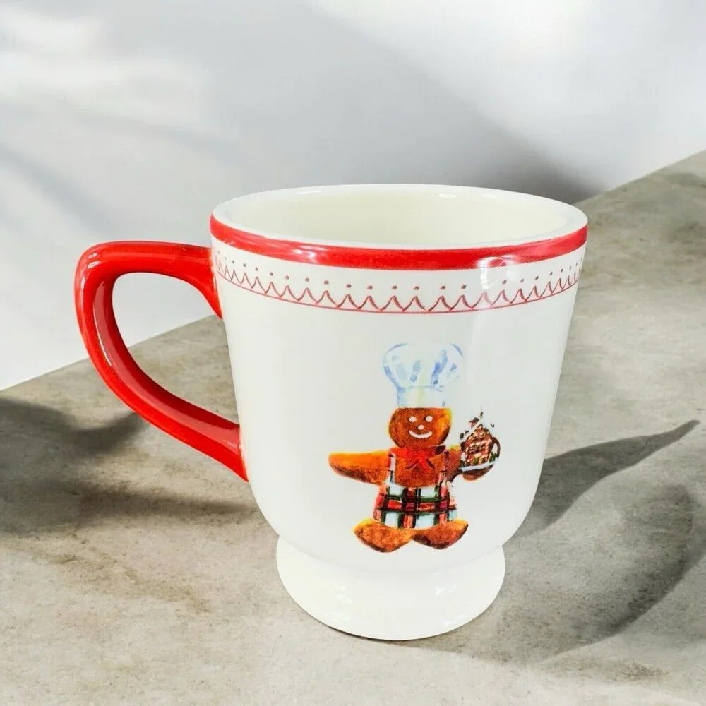 Williams Sonoma Gingerbread‎ Chef Ceramic Mug Cup Ceramic Christmas Icons Mug